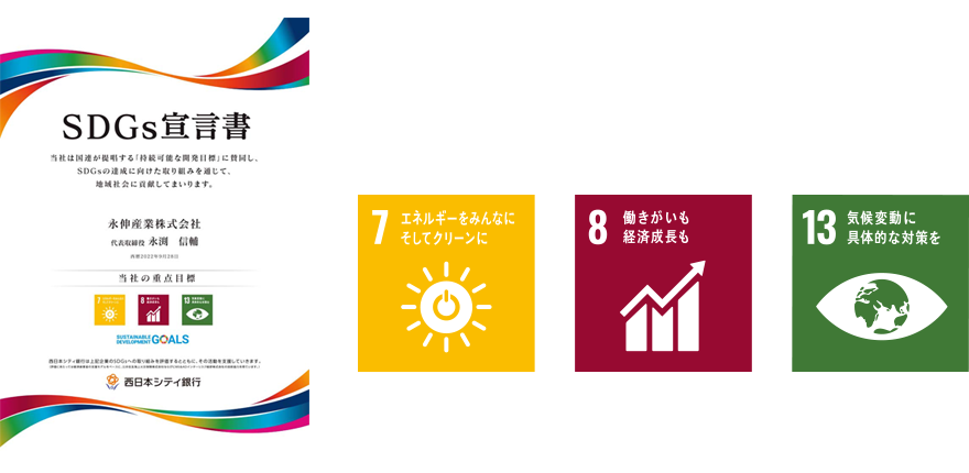 永伸産業株式会社の持続可能な開発目標（SDGs）
